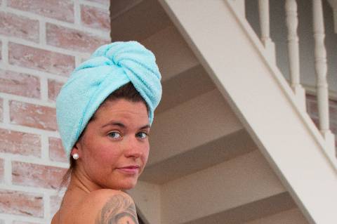 Serviette à cheveux en bambou