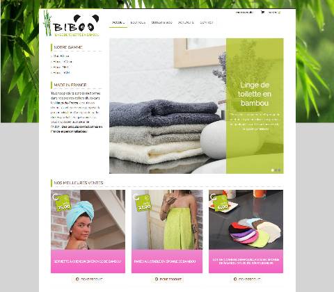 Site de vente de linge de toilette en viscose de Bambou